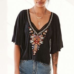 ⚡MOVING SALE! UO EcoteEmbroidered Wing Sleeved Top